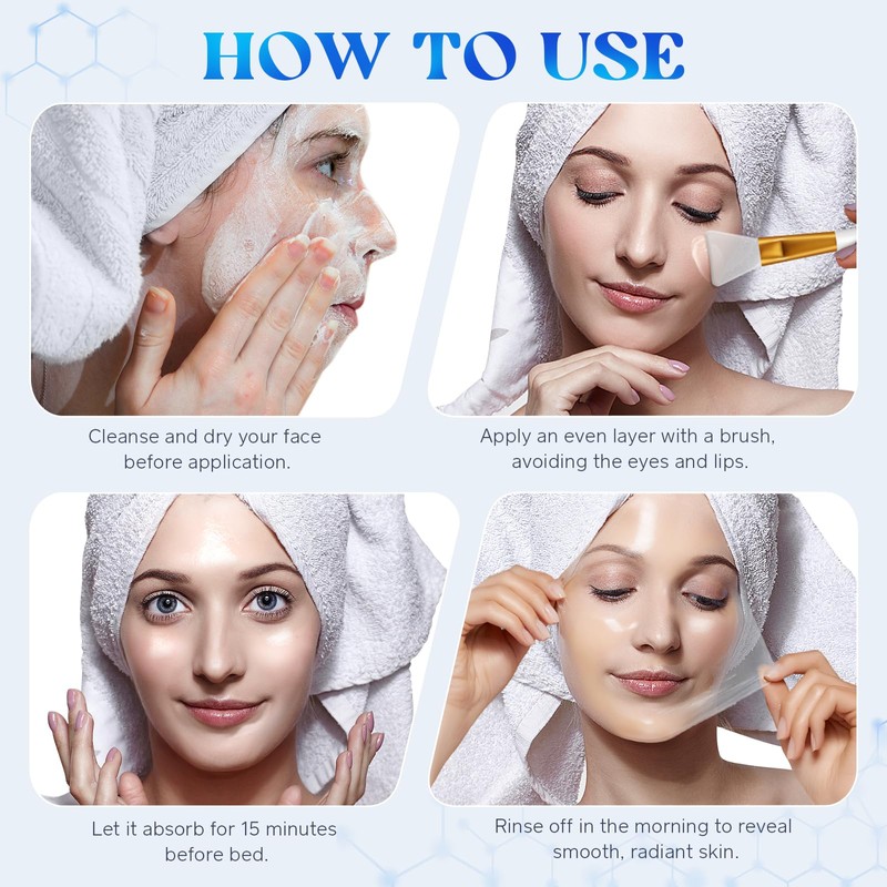 Collagen Night Wrapping Mask, 100ML Overnight Sleeping Mask Hydrating Moisturizing