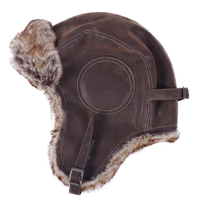 Russian Ushanka Cossack Trooper Trapper Aviator Pilot Hat Fur Lined
