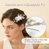 NIIIYTYB 2Pcs Flower Girl Hair Accessory Clips White Magnolia Bridal