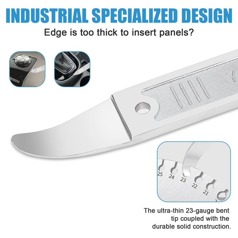 4140 Dual-purpose Steel Pry Bar, Multi-Function Trim Removal Tool for