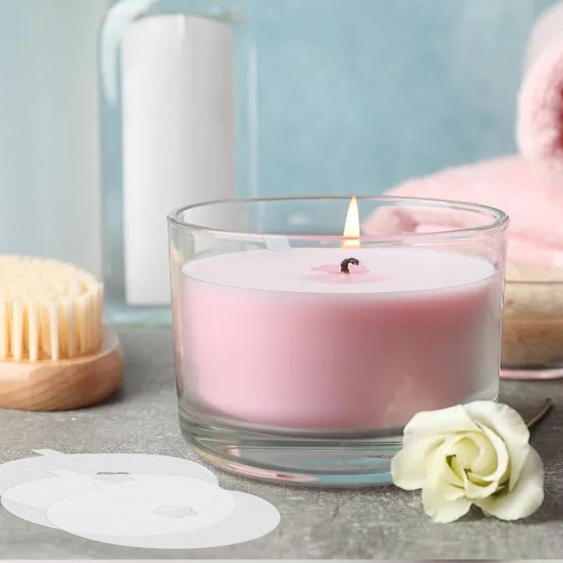 Honbay 100PCS Disposable Candle Protectors - Paper Lids with Pull