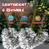 HOVUK® 5PCs Silver Fine Cut Chunky Tinsel 2M - Thick