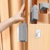 Door Pinch Guard,Slam Stoppers,Soft Stopper Hinge,Hanging Rubber Wedge,Grey,2PCS