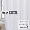 OVZME White Tall Bathroom Shower Curtain 78 Inch Length, Modern