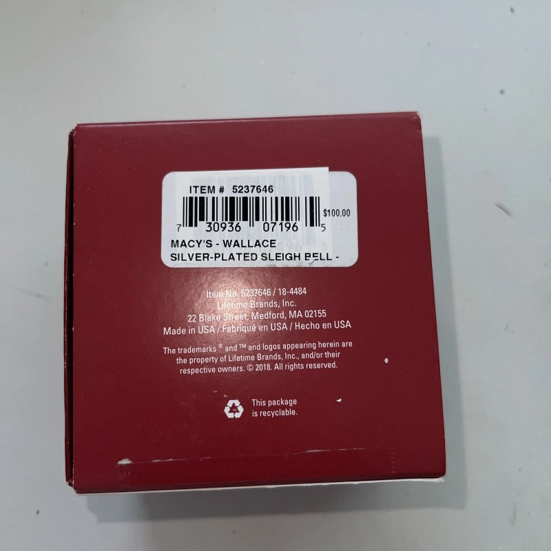 Wallace 2019 Sleigh Bell Ornament, 49th Edition, New in Box