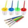 VEYLIN 4 Pcs Spill Proof Paint Cups and 4 Color