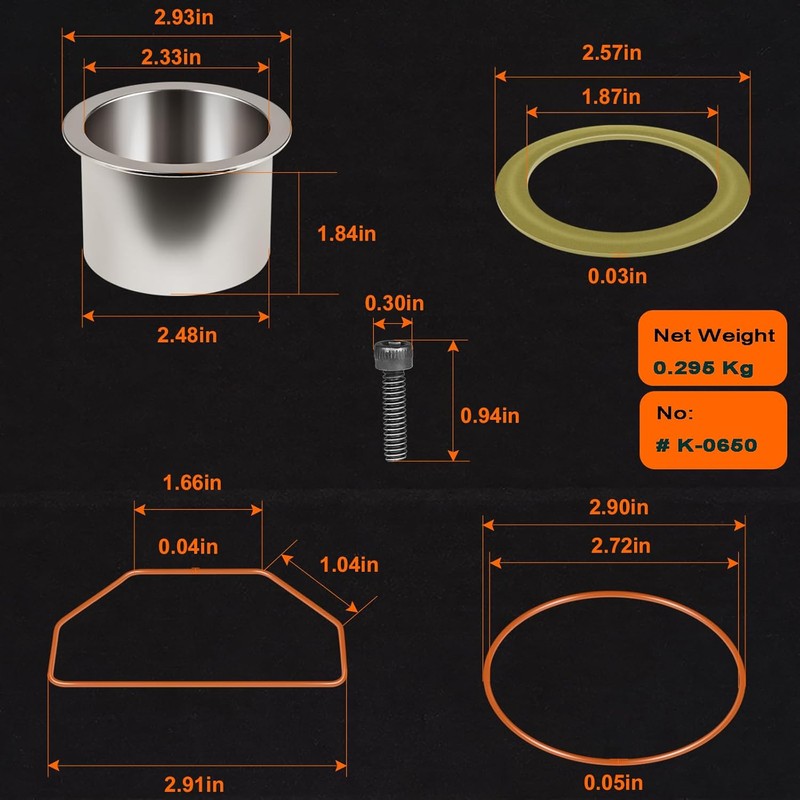K-0650 Air Compressor Cylinder Sleeve and Compression Ring Kit For