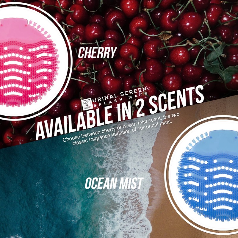 Urinal Screen Splash Mats, Scented Toilet Deodorizer and Urinal Splash