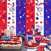 4th of July Decorations 2Pack Tinsel Foil Fringe Curtains and