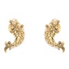 Tarinika Fish and Pearl Oxidized Classic Earrings(Gold-Plated Brass) - Indian