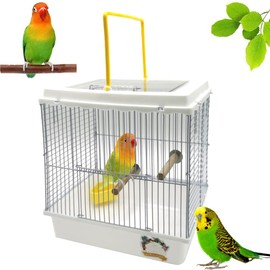 IYOIYA Bird Carrying Case, Moving, Parakeet, Carrier, Outing, Carry Cage, Acrylic, Cage, Perch, Bait, Sekisei, Small Bird, Cage, Birdcage, Bird Palace, Hospital, Sunbathing, Bird Carry