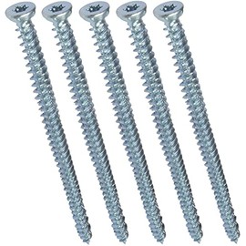 AERZETIX - C48409 - Set of 5 Screw Anchors Concrete Screws Anchor Screws Direct for Concrete Diameter 7.5 x 132 mm Countersunk Head Conical - with Imprint Star T30 - Direct Attachment without Dowels