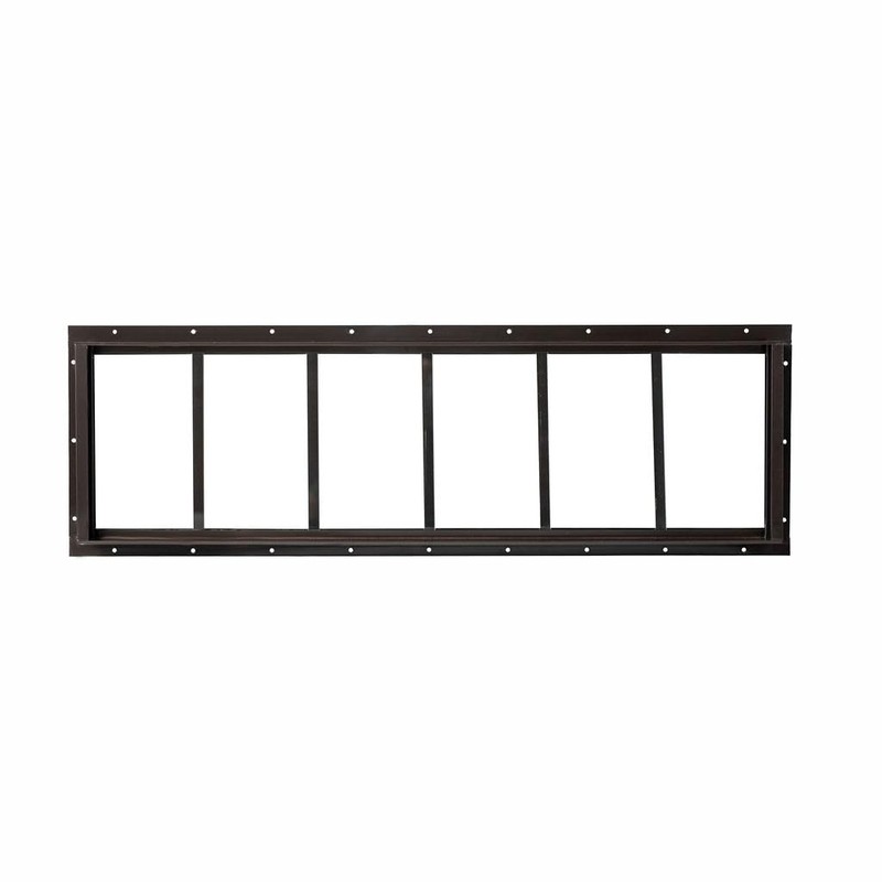 Shed Window 10x35 - Fixed Design with Tempered Glass (Brown)