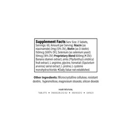 Isagenix Hair Revival - Natural Hair Growth & Thickening Supplement - Supports Healthy Scalp - Formula Contains Biotin, Amino Acid, Banana Flower Extract & More - 120 Tablets (60 Servings)