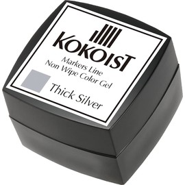 Kokoist ML-04 Markers Line, Non-Wipe, 0.1 oz (2.5 g), Thick Silver, UV/LED Compatible