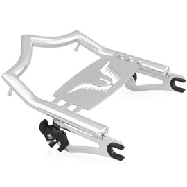 NOVALLA Detachable Stealth Luggage Rack Compatible for Harley Touring Street Glide Road King Electra Glide 2009-2024 Chrome