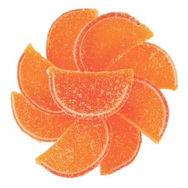 NY Spice Shop Fruit Slices Jelly Candy - 8 Ounce Sour Peach Candied Fruit - Fruit Candy Slices - Bulk Gummy Candy Slices - Old Fashioned Candy For Sweet Lovers
