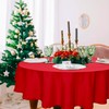 DWCN Red Round Tablecloth Wipe Clean Tablecloth Outdoor Table Cloth