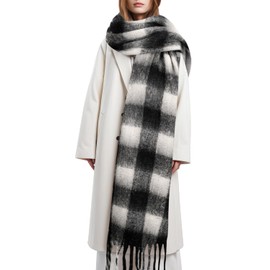 Passionbility Women's Winter Scarfs, Mohair Vintage Scarf for Women and Men, Large Chunky Scarf Cashmere Feel Blanket Wrap
