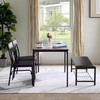 VECELO Kitchen Dining Table Set with Upholstered Bench & 2