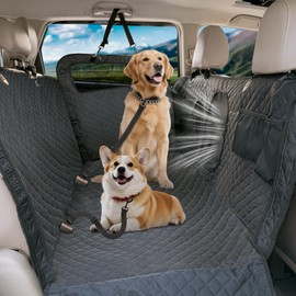 XUVIRA Dog Car Seat Cover – Waterproof & Scratch-Resistant Pet Hammock with Nonslip Backing, Soft Padding, Easy to Clean, Universal Fit for Cars, Suvs & Trucks, Travel Protection for Dog