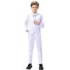 Boys White Suit for Toddler Boy Kids Formal Tuxedo Dress