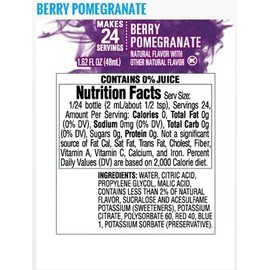 MiO Liquid Water Enhancer - Berry Pomegranate, makes 24 servings + Vitamins, 1.62 oz each, (Pack of 7)