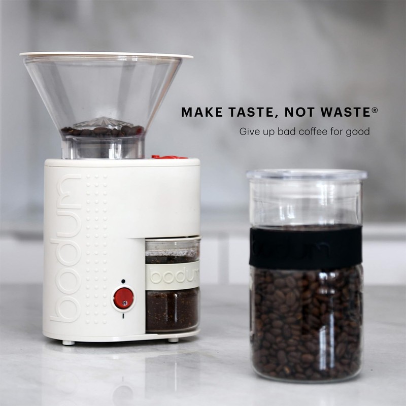 Bodum Bistro Electric Conical Burr Coffee Grinder, Preset Timer, 12