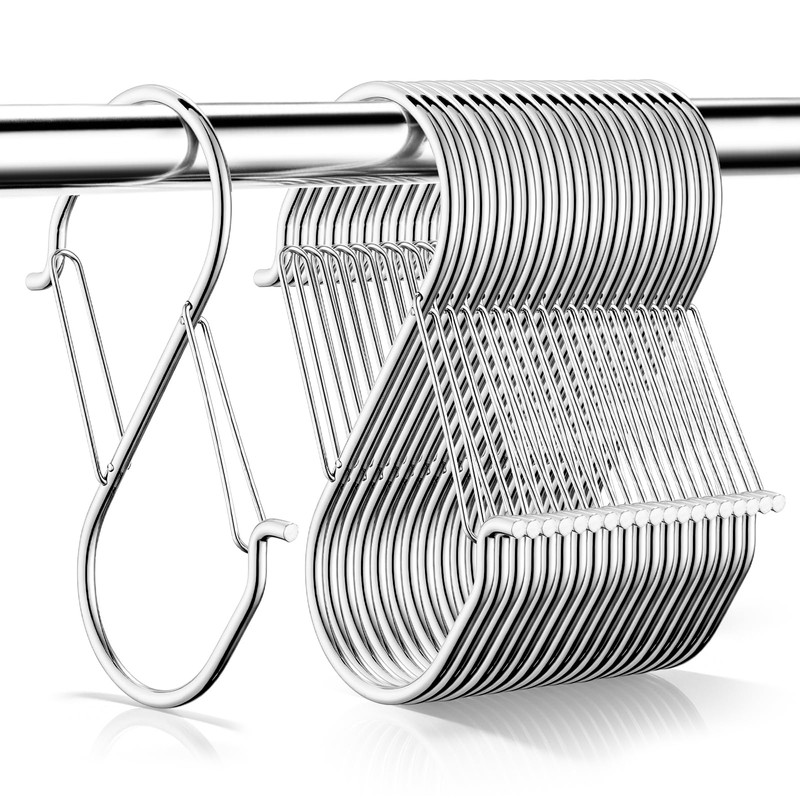 Large S Hooks Heavy Duty Double Latch Hanging Hooks for