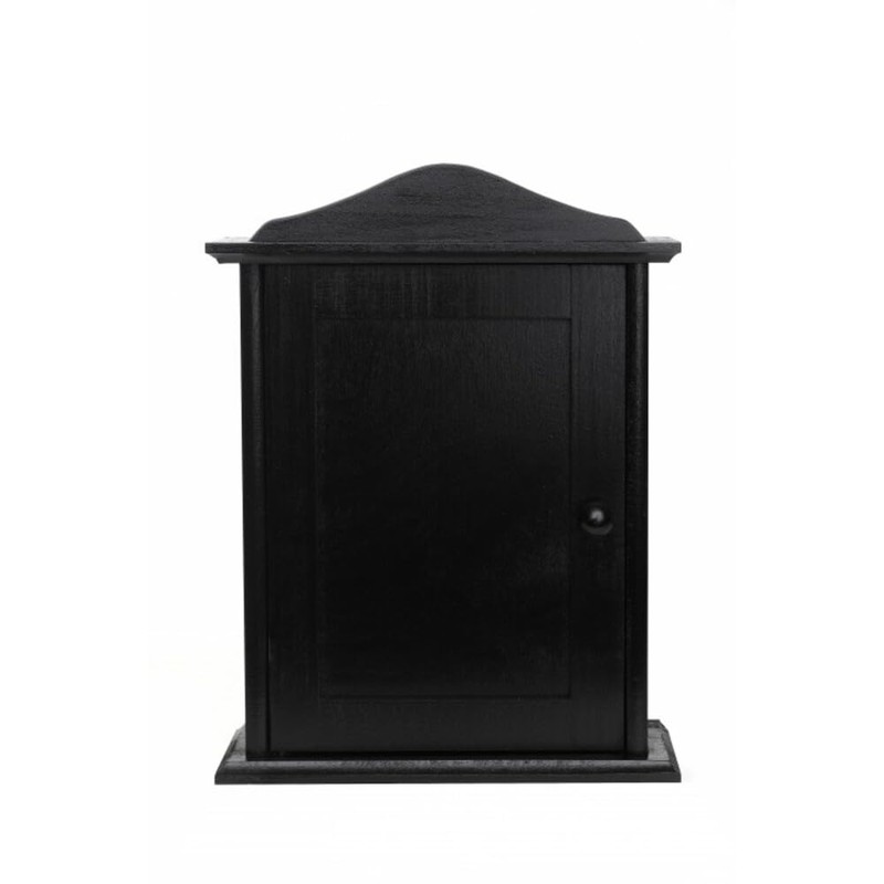 Wooden World Wooden Key Cabinet with Door and 6 Hooks