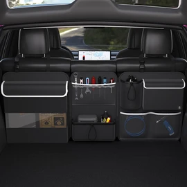 Back Seat Trunk Organizer Hanging Car Organizer Trunk Foldable Cargo Storage with 7 Large Pockets