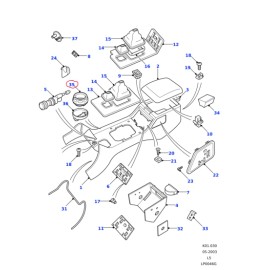 Treedy Labs 2x Land Rover Discovery 2 Upper Cup Holder Inserts | 99-04 NEW Pair FJI000060PUY
