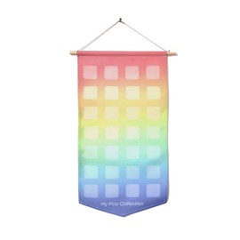 NoveltyShopFun Colorful Wall Hanging Enamel Pins Display Banner Holder Jewelry Organizer for Room Home Decor Gifts (Multicolor B)