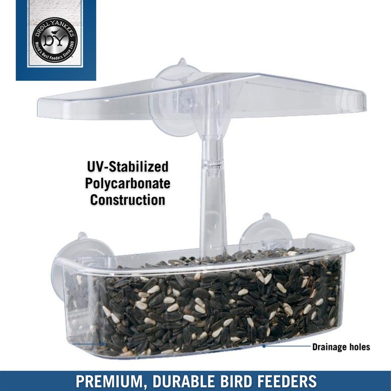 Droll Yankees Observer Window Bird Feeder with Suction Cups, 2