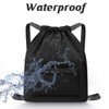 Drawstring Gym Backpack String Bag - Waterproof Nylon Large Sackpack