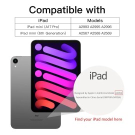 USTIYA Paperlike Para iPad Mini7 A17 Pro 2024/iPad Mini 6 8.3 Paper Feel Screen Protector Pantalla Papel Free