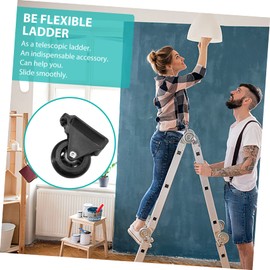 BESPORTBLE 2pcs Aluminum Alloy Ladder Wheels Telescoping Ladder Caster Extension Low Noise Design