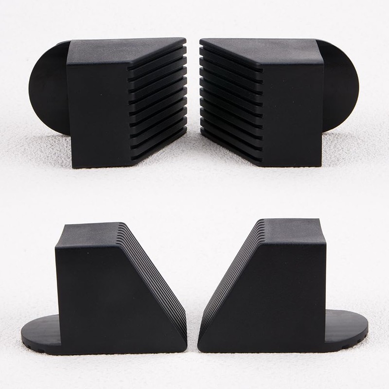 Comidox 4Pcs Premium Plastic Fitness Equipment End Caps Slip-Resistant Square