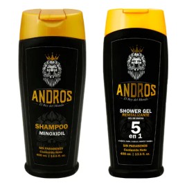 Kit Shampoo Para El Cabello Y Jabón Para El Cuerpo Andros                                                                                             