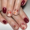 Thanksgiving Press on Nails Short Square Fake Nails with Maple