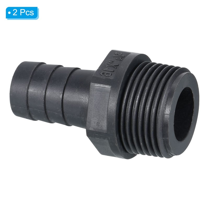 PATIKIL UPVC Barb Fitting Connector Air Gas Hose Brass Barb