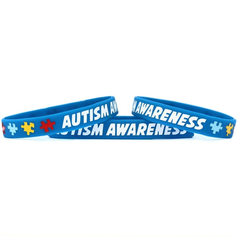 SayitBands Ten (10) Autism Awareness Wristbands