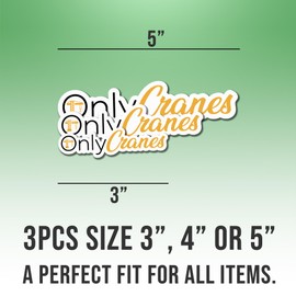 (3pcs) Cranes Stickers Electrician Stickers Only Cranes Funny Vinyl Stickers, Weather-Resistant Sticker for Water Bottles, Laptop, Window, Car 3pcs Size 3"