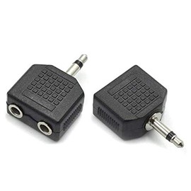 LYLGO 3.5mm Mono Male to Dual 3.5mm Female Audio Splitter