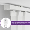 SATUY 100 Pcs Curtain Glider Track Rail Runners, Heavy Duty