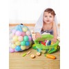 JZK 5x Multicolour 39x34cm large mesh drawstring storage bag for