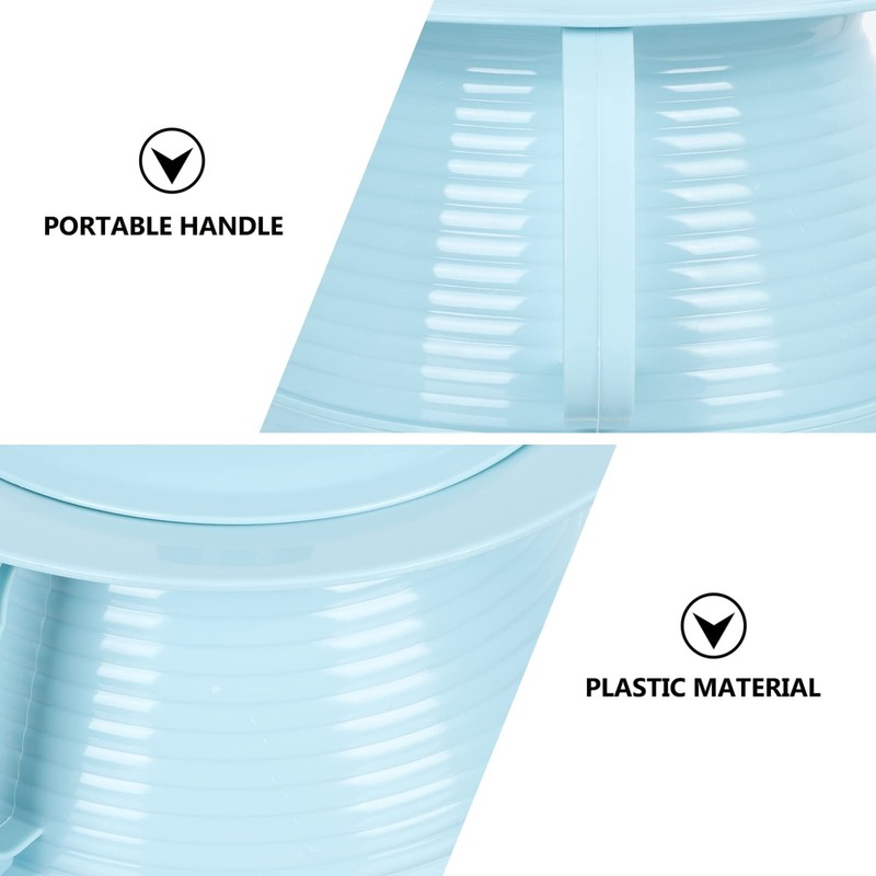Portable Chamber Pot with Lid Plastic Urine Pots Night Potty