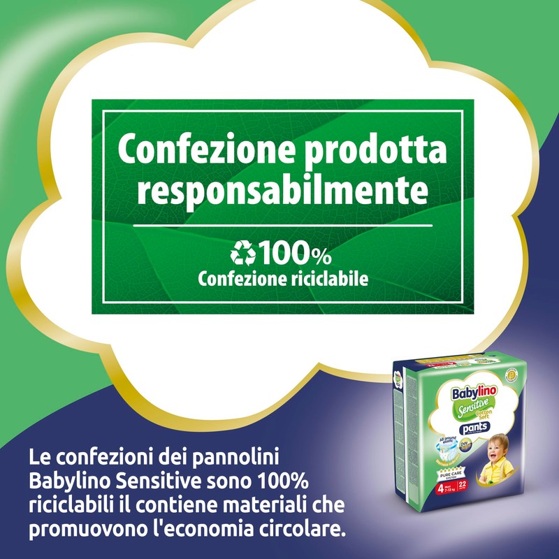 Babylino Sensitive Cotton Soft Nappies Size 4 Pants Maxi (7-13