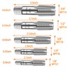 5-Piece NPT Pipe Tap Set, Precision Carbon Steel NPT Tap