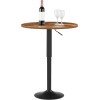 HOOBRO Bar Table Adjustable Round Pub Table Dining Table Cocktail